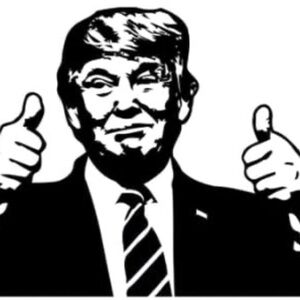 president donald j trump thumbs up vinyl decal sticker black 5”